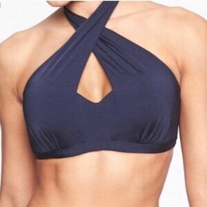 Athleta EUC halter style underwire molded cup bikini swim top 32 B/C